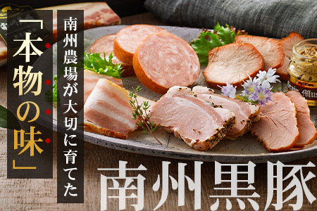 鹿児島県産 黒豚ギフトB 8種セット 約1.48kg NS-513 ｜ 肉 お肉 豚肉 豚 にく ぶた かごしま黒豚 焼豚 モモハム パストラミ ベーコン 厚切り ハム ウィンナー ボロニア 生ハム ウィンナー 冷蔵 詰め合わせ 贈り物 鹿児島県 南大隅町 南州農場