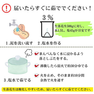 A86002 やぶさめとロケットの町！肝付町産 生落花生(計約2kg・1kg×2袋) 国産 鹿児島産 落花生 らっかせい ピーナッツ 塩ゆで おつまみ 無塩 冷蔵 【モエノバ】