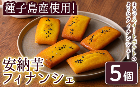 n326 種子島産使用！安納芋フィナンシェ(5個) 国産 種子島 洋菓子 お菓子 焼菓子 安納芋 安納いも スイーツ 常温 【メゾングレーヌ】