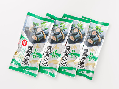 国産(北海道産)昆布で鮭(サケ)を丁寧に巻いた昆布巻きセット(4本)_昆布巻 国産 北海道産 サケ コンブ だし 海藻 だし昆布 こんぶ水 出汁 乾物 こんぶ ギフト 調理済み 一人暮らし セット おかず 北連物産 きたれん 常温 調理済み 北海道 釧路町 釧路超 特産品 _【1386314】
