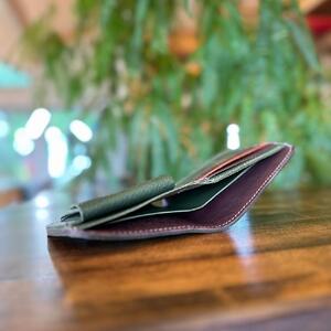 縄文杉・屋久鹿レザーの二つ折り財布