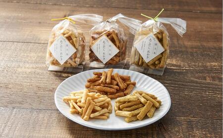 やさしい味わい あごだしおかき 5種 ×各1個 計5個セット<屋久島産トビウオ使用>