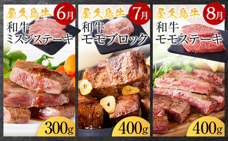 【定期便 全8回】【屋久島牛】世界自然遺産 全品堪能定期便<1~8月発送>