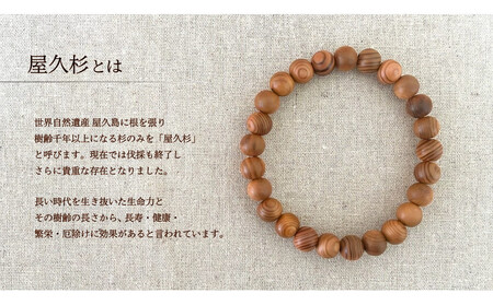 屋久杉8mm玉ブレスレット【20cm (L)】