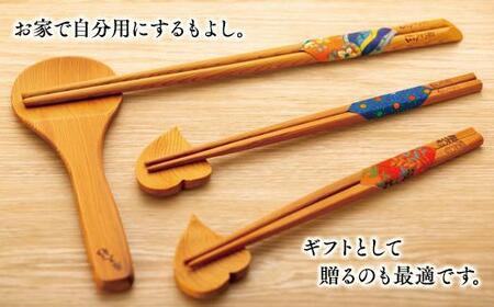 屋久杉で作られた夫婦箸、菜箸、箸置き、しゃもじ、銘々皿の5点セット