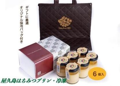 【ギフト用オリジナル保冷バッグ付き】【数量限定】屋久島はちみつ冷凍プリン6個セット