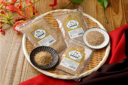 【純国産100％】白ごま３点セット(いりごま・すりごま・ごま塩) 