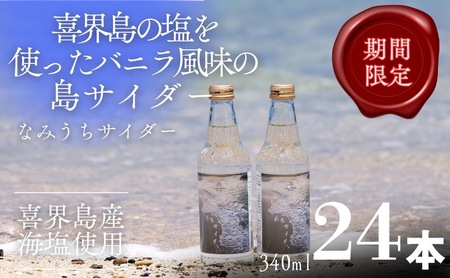 なみうちサイダー\t340ml✖24本【喜界島の塩を使ったサイダー】