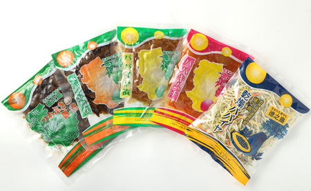 徳之島 天城町 手作り漬物 5種セット 合計410g プレーン キムチ 佃煮 つわぶき パパイヤ