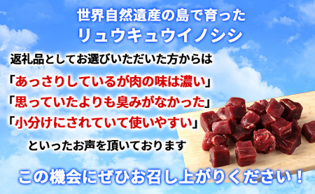 【鹿児島県徳之島】 イノシシ モモ肉 （サイコロカット） 猪 サイコロ ジビエ 2kg