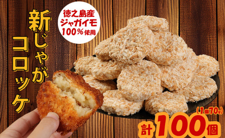 【先行受付】【 マツコの知らない世界 で紹介されました！】徳之島産 新じゃがコロッケ 計100個（10個入り×10袋）じゃがいも 惣菜 おかず