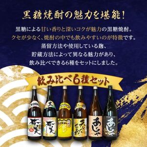 徳之島の黒糖焼酎　一升瓶6種セット【1404755】