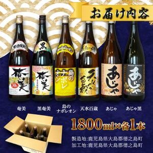 徳之島の黒糖焼酎　一升瓶6種セット【1404755】