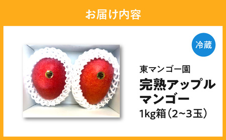 【 2025年 先行予約 】 南の島 で 太陽 の日差しをたっぷり浴びた 沖永良部産 「 完熟 アップルマンゴー 」 1kg　W014-007u マンゴー 完熟アップルマンゴー フルーツ 果物 果実 予約 限定 受付 事前予約  甘い 美味しい おいしい ジューシー とろける マンゴー栽培 ミツバチ ハチ 甘み 安心 安全 濃厚 極上 鹿児島 沖永良部 東マンゴー園 ふるさと納税 和泊町 おすすめ ランキング プレゼント ギフト