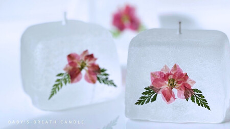 磨り硝子蠟燭 1個