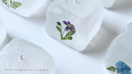 磨り硝子蠟燭 1個