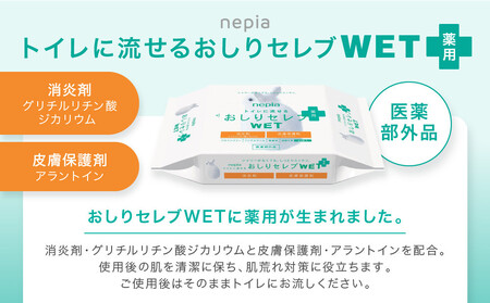 ネピア　おしりセレブWET【薬用詰替え】