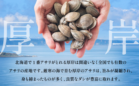 3カ月 定期便 北海道 厚岸産 訳あり 活あさり 500g×2(各月1kg、合計3kg) アサリ 貝類 海産物 旨み 砂出し済み 厚岸産あさり 