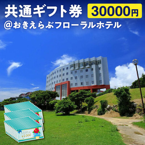 共通ギフト券 30000円 ＠ おきえらぶ フローラルホテル C003-031 チケット 旅行 共通ギフト券 券 旅 観光 プライベート 思い出 沖永良部島 宿泊 お土産 レストラン利用 帰省 滞在 大浴場 おきえらぶフローラル株式会社 ふるさと納税 知名町 おすすめ ランキング プレゼント ギフト