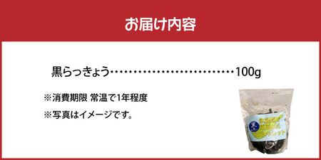 黒らっきょう 100g C060-001 野菜 らっきょう 小粒 無添加 食品 農家 ウント ふるさと納税 知名町 おすすめ ランキング プレゼント ギフト