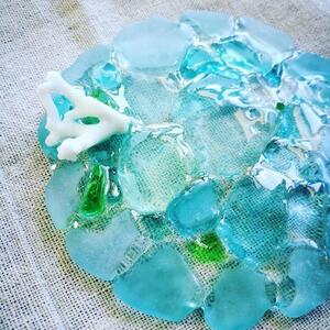 与論島の海に想いを馳せるコースター(2枚セット)