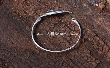 パァウアシェルを素材にした「シルバーバングル」貝工房かざはな【UC-3】