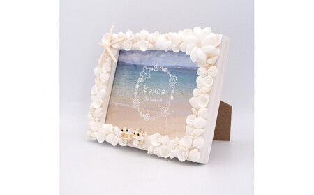 ウエディングシェルシーサーのフォトフレーム（2L判サイズ）