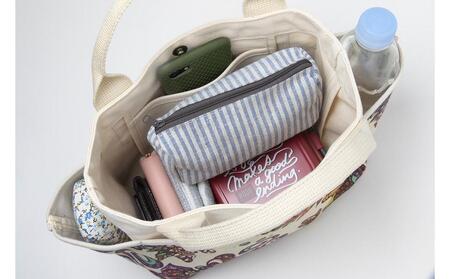 琉球帆布 お散歩バッグ 【きらきらシークヮーサー】