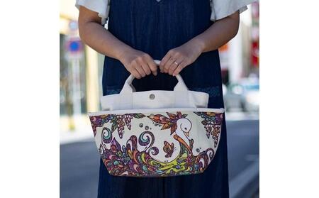 琉球帆布 お散歩バッグ 【きらきらシークヮーサー】