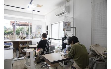 琉球帆布 アートパンプキンバッグ 【きらきらシークヮーサー】