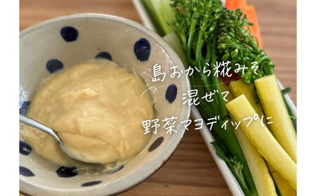 【島おから糀みそ 500g×2個】国産原料、天然発酵味噌