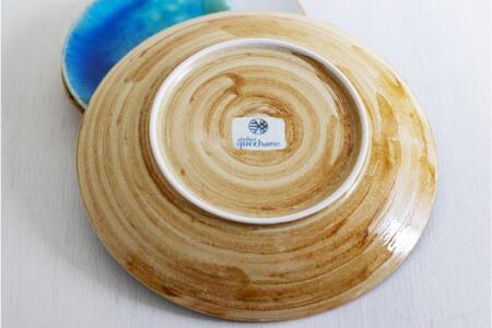 沖縄ラグーン柄 6寸皿＋取皿2枚セット