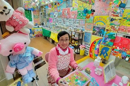 【貝殻絵画】沖縄の花づくし（額）