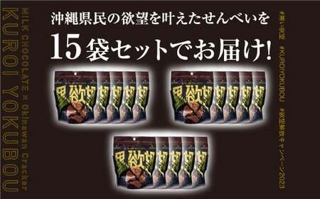 お菓子 チョコ × 塩せんべい 「黒い欲望」（39g）15袋セット