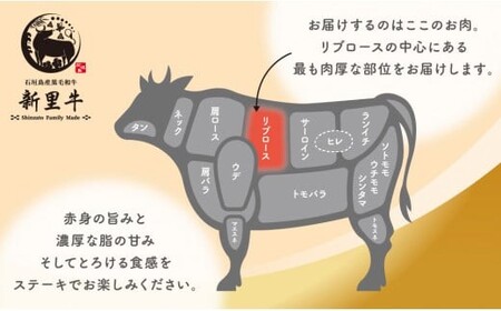 石垣島産 黒毛和牛 新里牛 リブロースステーキ（200g×2）合計400g SZ-29