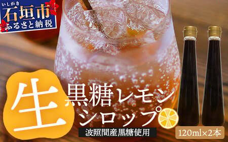 【先行受付】≪2026年10月～12月順次発送≫黒糖レモン生シロップ120ml×2本 | 沖縄 石垣 黒糖 波照間 青切り レモン マイヤー メイヤー 生 シロップ | TF-47