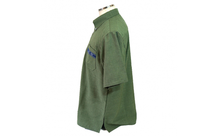 AI-20 みんさウェア ボタンダウン（抹茶） 男性用 Mサイズ