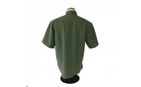 AI-20 みんさウェア ボタンダウン（抹茶） 男性用 Mサイズ