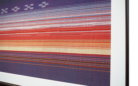 みんさー額装・L（太陽綾） AZ-35-2