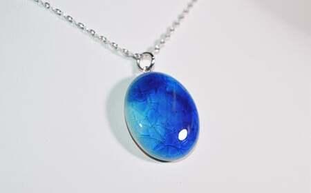 石垣焼 シルバーチェーンネックレス Y-14-1