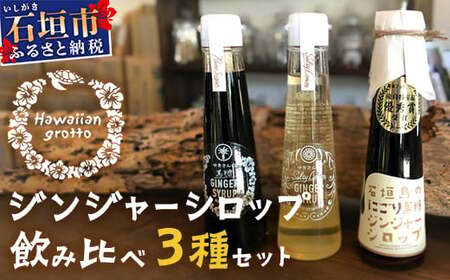 ジンジャーシロップ飲み⽐べ3種セット(120ML×3本) HW-1 【沖縄県石垣市