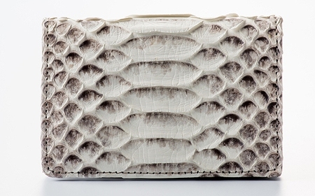 名刺入れ パイソン 革 ( 縦7.5cm × 横11cm )