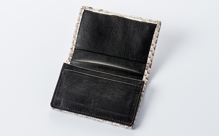 名刺入れ パイソン 革 ( 縦7.5cm × 横11cm )