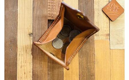 【レザーベース】うらそえ織コインケース（チョコ）