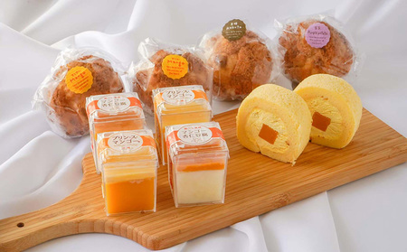 人気マンゴースイーツ風呂敷ギフト2重 おきぽた マンゴー スイーツ 専門店 OKIPOTA 洋菓子 ケーキ プリン 紅芋タルト 杏仁 贅沢 シュークリーム 人気 おすすめ お土産 ギフト プレゼント 贈り物 沖縄 お取り寄せ
