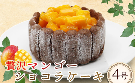 贅沢マンゴーショコラケーキ【4号サイズ】 おきぽた ケーキ マンゴー スイーツ 専門店 チョコ フルーツデザート トロピカルスイーツ 沖縄 お土産 人気 おすすめ パーティー バースデー Xmasケーキ 誕生日 プレゼント 贈り物 ギフト お取り寄せ