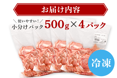 豚肉 切り落とし 2kgセット 小分け 500g×4 訳あり