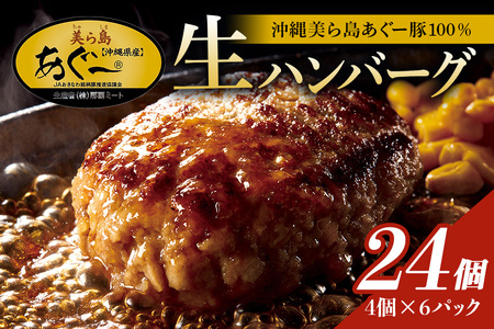 美ら島あぐー ハンバーグ 24個 セット 沖縄県 おかず 惣菜 アグー豚 使用 冷凍 4個×6パック 小分け おいしい 肉 糸満市 国産 肉汁 たっぷり ブランド豚 ジューシー 肉厚 お中元 ギフト プレゼント グルメ おつまみ ディナー オードブル 沖縄県 糸満市