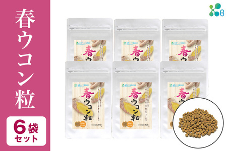 【金秀バイオ】春ウコン 粒 900粒 6袋 セット 180日 分(約 6ヶ月 分) サプリ サプリメント 沖縄県産 春ウコン 100% 栽培期間中農薬・化学肥料不使用 クルクミン ミネラル 鉄分 抗酸化作用 国産ウコン 姜黄 キョウオウ 国産 健康食品 沖縄県 糸満市