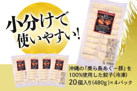 美ら島あぐー餃子 80個セット 20個入×4パック 絶品 こだわり 豚 肉 国産 ごはん おかず お弁当 冷凍 ぎょうざ ギョウザ 小分け BBQ ギョーザ 惣菜 晩酌 ギフト 手作り 生餃子 豚肉 冷凍食品 おつまみ 冷凍餃子 ブランド豚 総菜 中華 焼き餃子